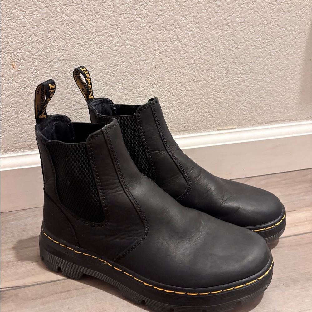 Black Leather Chelsea Boots